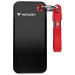 Dysk Zewnętrzny Verbatim Pocket SSD 2TB  - brelok do kluczy z kablem USB-C 3.2 gen.2 czarno-czerwony/black-red 32196