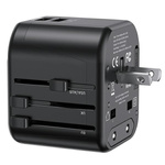 USAMS ŁAD. SIEC. 2XUSB T55 12W ADAPTER 4W1 US/AU/EU/UK CZARNY /BLACK CC173TC01 (US-CC173) UNIVESAL TRAVEL CHARGER