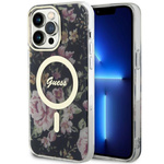 Guess GUHMP14XHCFWSK iPhone 14 Pro Max6.7" czarny/black hardcase Flower MagSafe