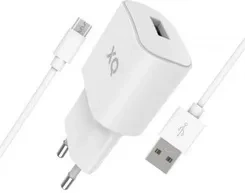 Ładowarka XQISIT NP Travel Charger Single USB-A 2.4A w. micro white (50854)