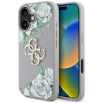 Etui Guess Grained Roses Big 4G logo do  iPhone 16 fioletowy