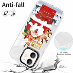 Pnakqil Christmas Case for iPhone 15 6.1  Santa and Reindeers 2