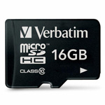 Verbatim Karta microSDHC 16GB V10czarny/black 44010