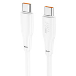 Kabel USB C do USB C Hoco 3A 100W 2 m X93 biały