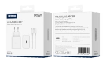 JELLICO wall charger EU25 PD 25W 1xUSB-C + cable USB-C - USB-C White