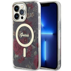 Guess GUHMP14XHCFWSA iPhone 14 Pro Max6.7" zielony/khaki hardcase Flower MagSafe