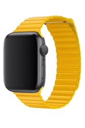 Apple Lemon Leather Band for 44mm / 45mm / 46mm / 49mm Cases - Size M, Original Seal, MXAD2ZM/A