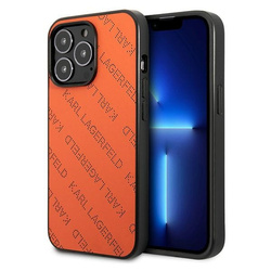 KARL LAGERFELD KLHCP13LPTLO IPHONE 13 PRO / 13 6,1" HARDCASE POMARAŃCZOWY/ORANGE PERFORATED ALLOVER