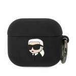 Karl Lagerfeld Silicone Karl Head 3D Case for AirPods 3 - Black