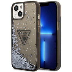 Guess GUHCP14MLFCTPK iPhone 14 Plus/ 15 Plus 6.7" czarny/black hardcase Liquid Glitter Palm Collection
