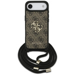 Etui Guess 4G Big Logo Cord Stap         Crossbody do iPhone Air brązowy
