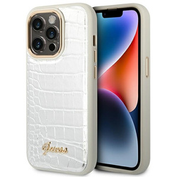 Guess GUHCP14XHGCRHS iPhone 14 Pro Max6,7" srebrny/silver hardcase Croco Collection