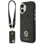 Etui Guess 4G Strass Logo & Big Strap    Metal Buttons MagSafe do iPhone 17 czarny