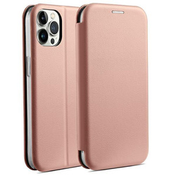 Beline Etui Book Magnetic iPhone 14 Pro Max 6,7" różowo złoty/rose gold