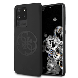 Guess GUHCS69LS4GBK S20 Ultra G988black/czarny hard case Silicone 4G Tone On Tone