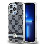DKNY DKHMP14LHCPTSK iPhone 14 Pro6.1" czarny/black hardcase IML Checkered Mono Pattern & Printed Stripes MagSafe