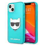 KARL LAGERFELD KLHCP13SCHTRB IPHONE 13 MINI 5.4 "BLUE/BLUE HARDCASE GLITTER CHOUPETTE FLUO