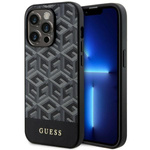 Guess GUHMP14LHGCFSEK iPhone 14 Pro 6.1"czarny/black hardcase GCube Stripes MagSafe