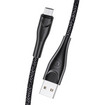 USAMS Kabel pleciony U41 microUSB 3m2A czarny/black SJ399USB01 (US-SJ399) Fast Charge