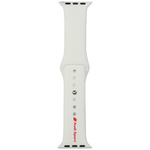 Pasek Audi Sport Red Logo Silicone Watch Strap do Apple Watch 40/41/42mm biały