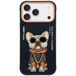 Etui Nimmy Glasses Cool Dog do iPhone 17 czarny