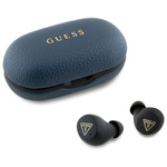 Guess słuchawki Bluetooth GUTWSPGTSPSB   TWS + stacja dokująca niebieski/blue Grained Classic Logo
