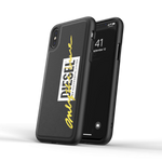 DIESEL MOULDED CASE EMBROIDERY IPHONE X/XS BLACK/YELLOW