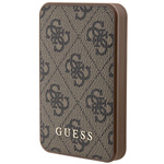 Guess Powerbank 15W GUPB5LP4GEGW5000mAh brązowy/brown 4G Leather Metal Logo