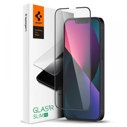 Szkło hartowane Spigen Glass FC na iPhone 13 / 13 Pro / 14 / 16e - czarne