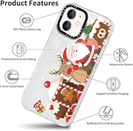 Pnakqil Christmas Case for iPhone 14 Pro  Santa and Reindeers 1