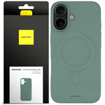 Spacecase Etui Silicone Magnetic Case iPhone 16 dark green
