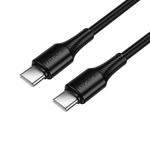 Kabel USB C do USB C Hoco 3A 60W 1 m X120 czarny