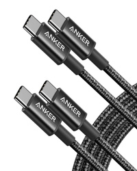 Anker Nylon USB-C to USB-C Charging Cable Black, 1.0 m (2 Pack)