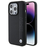 Etui BMW Leather Textured & Stripe na iPhone 15 Pro Max - czarne