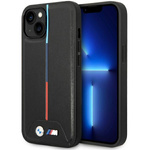 Etui BMW M Quilted Tricolor na iPhone 15 / 14 / 13 - czarne
