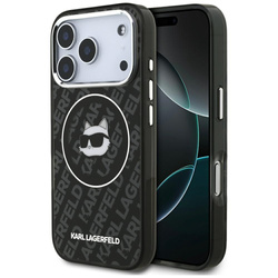 Etui Karl Lagerfeld IML Choupette Head   Logo MagSafe do iPhone 17 Pro Max czarny