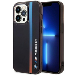 Etui BMW IML Tricolor Stripe na iPhone 14 Pro Max - czarne