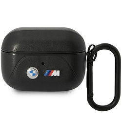 Etui BMW Leather Curved Line na AirPods Pro - czarne