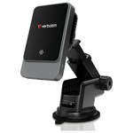 Uchwyt samochodowy z ładowarką           bezprzewodową Verbatim  n Drive 15W RGB CND-03 czarny srebrny/black silver 31862