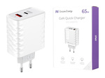 GaN 65W USB-A + USB-C QC PD Encore Energy MD-6583TR wall charger