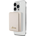 Guess Powerbank indukcyjny 15WGUPBM5ALGSGD 5000mAh złoty/gold MagSafe Metal Script Logo