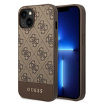 Guess GUHCP14MG4GLBR iPhone 14 Plus / 15 Plus 6.7" brązowy/brown hard case 4G Stripe Collection