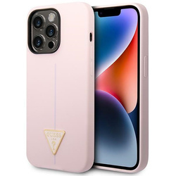 Guess GUHCP14LSLTGU iPhone 14 Pro 6,1" fioletowy/purple hardcase Silicone Triangle