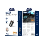 JELLICO ładowarka samochodowa F19 PD 30W 1xUSB-C + 1xUSB QC3.0 Czarny