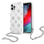 Guess GUHCP12LKSPESI iPhone 12 Pro Max6,7" srebrny/silver hardcase Peony Chain Collection