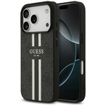 Etui Guess 4G Printed Stripes MagSafe do iPhone 17 Pro czarny