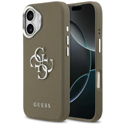Etui Guess Grained Big 4G Classic Logo   do iPhone 17 brązowy