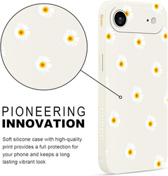 Pnakqil Iphone 17 Air Case Small Daisies White