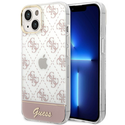 Guess GUHCP14MHG4MHP iPhone 14 Plus/ 15 Plus 6.7" różowy/pink hardcase 4G Pattern Script