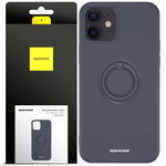 Spacecase Etui Silicone Ring iPhone 12 Mini black